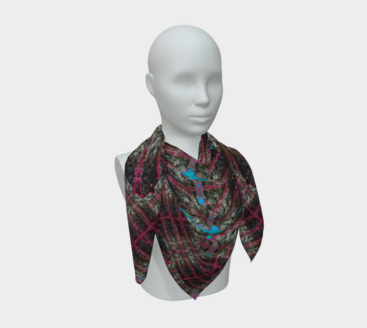 Silk Art Scarf (Vitta Serica Artis)(Rind#11 Tree Link Blue Logo) RJSTH@Fabric#11 RJSTHW2026 RJS