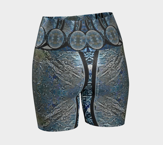 Glitter Yoga Shorts (Muliebris/Virilis)(Opal Skies Cantus Primus "Lūminōsitās") RJSTHs2024 RJS