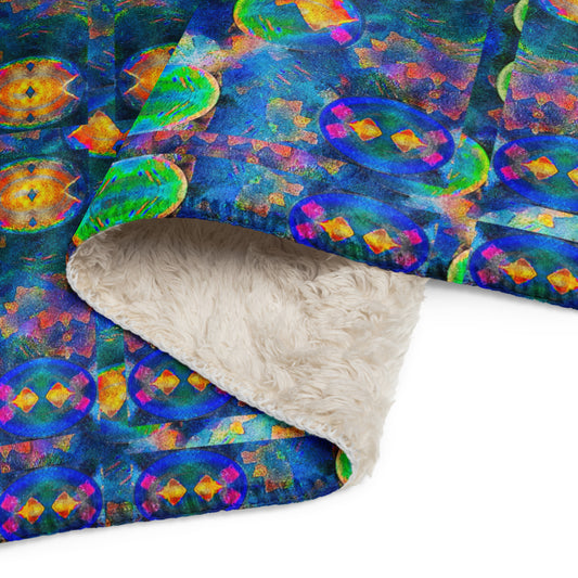 Cream Sherpa Fleece Blanket (Opal Skies Cantus Primus) RJSTHW2024 RJS