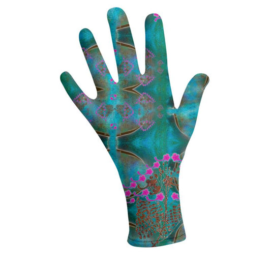 Lycra Gloves (Unisex)(WindSong Flower) RJSTH@Fabric#8 RJSTHS2023 RJS
