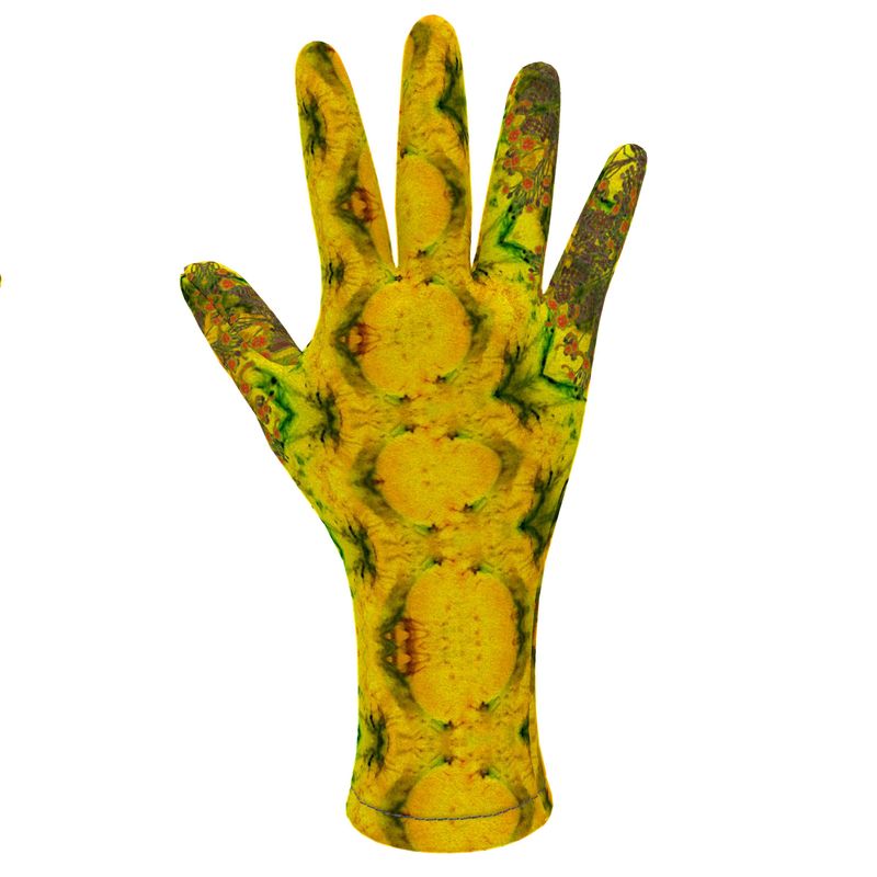 Fleece Gloves (Unisex)(WindSong Flower) RJSTH@Fabric#1 RJSTHS2021 RJS