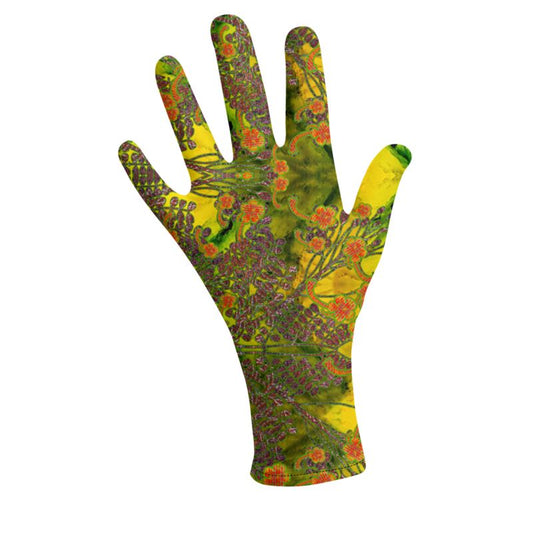 Lycra Gloves (Unisex)(WindSong Flower) RJSTH@Fabric#1 RJSTHS2023 RJS