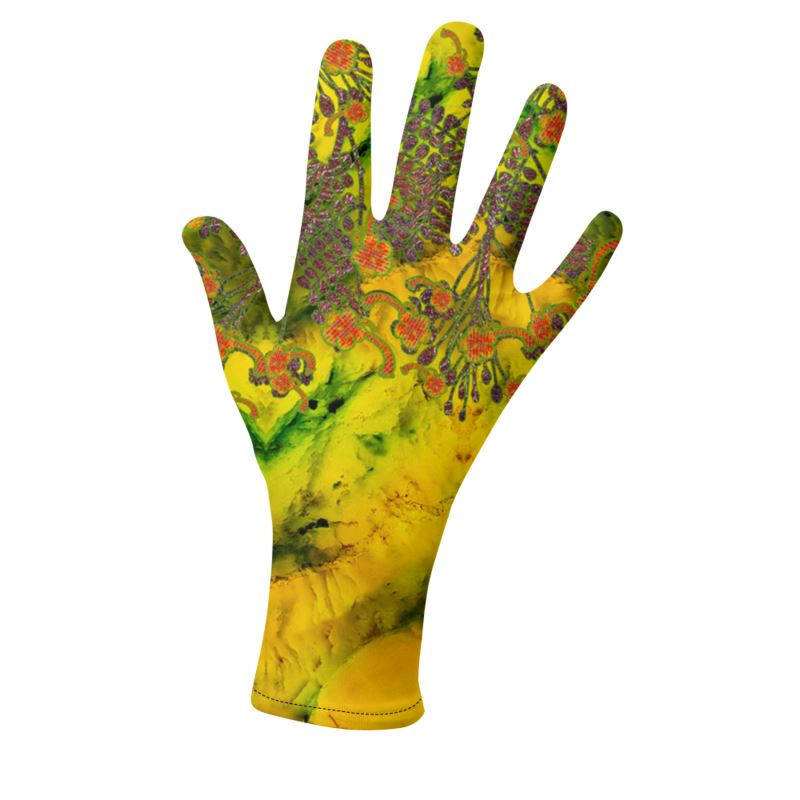 Lycra Gloves (Unisex)(WindSong Flower) RJSTH@Fabric#1 RJSTHS2023 RJS