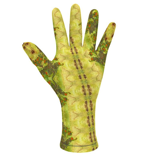 Fleece Gloves (Unisex)(WindSong Flower) RJSTH@Fabric#2 RJSTHS2021 RJS
