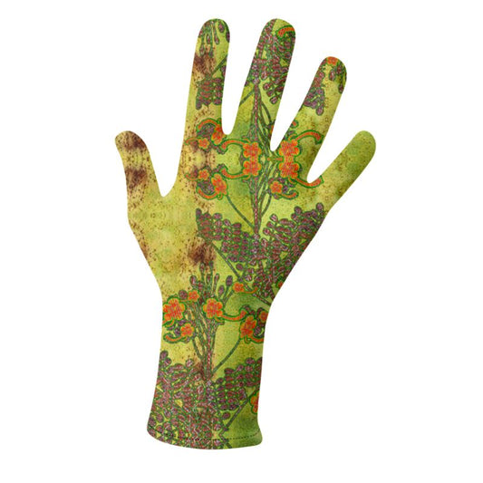 Lycra Gloves (Unisex)(WindSong Flower) RJSTH@Fabric#2 RJSTHS2023 RJS