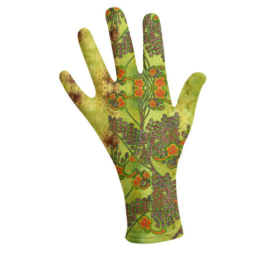 Lycra Gloves (Unisex)(WindSong Flower) RJSTH@Fabric#2 RJSTHS2023 RJS