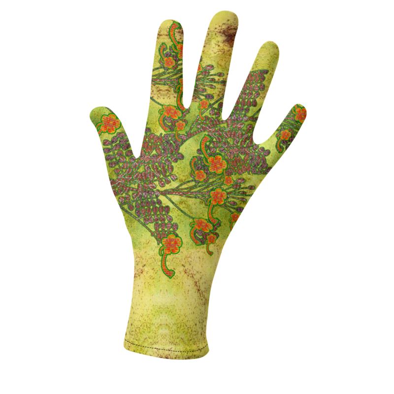 Lycra Gloves (Unisex)(WindSong Flower) RJSTH@Fabric#2 RJSTHS2023 RJS
