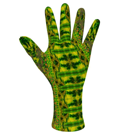 Fleece Gloves (Unisex)(WindSong Flower) RJSTH@Fabric#3 RJSTHS2021 RJS