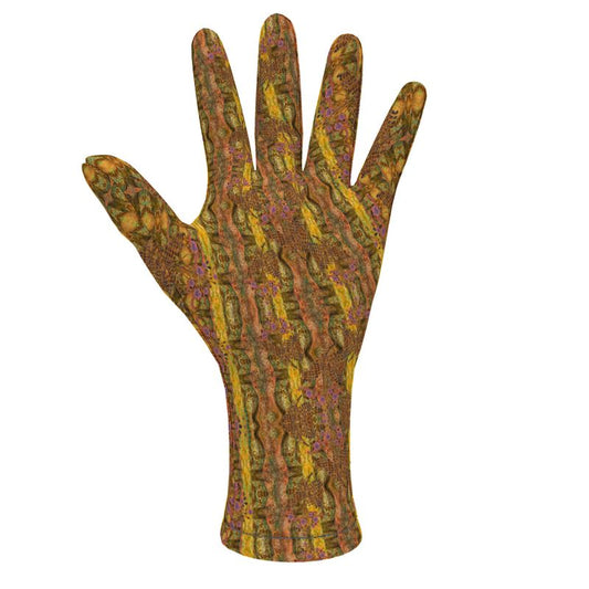 Fleece Gloves (Unisex)(WindSong Flower) RJSTH@Fabric#6 RJSTHS2021 RJS