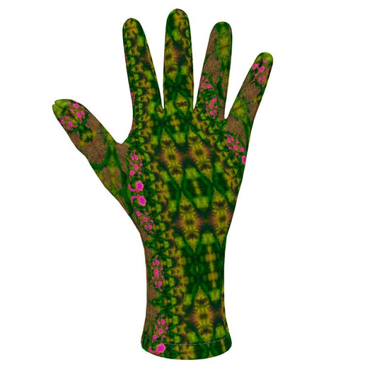 Fleece Gloves (Unisex)(WindSong Flower) RJSTH@Fabric#7 RJSTHS2021 RJS