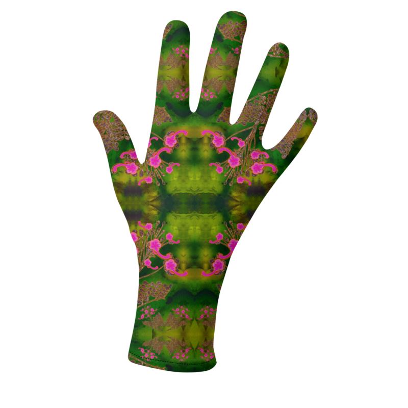 Lycra Gloves (Unisex)(WindSong Flower) RJSTH@Fabric#7 RJSTHS2023 RJS
