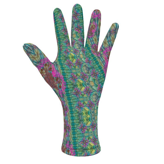 Fleece Gloves (Unisex)(WindSong Flower) RJSTH@Fabric#9 RJSTHS2021 RJS