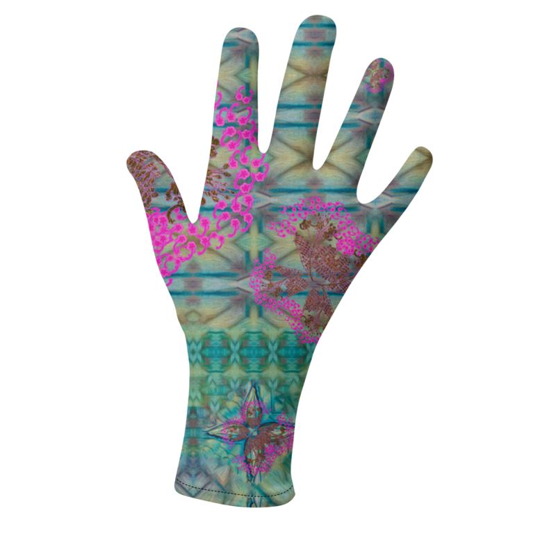 Lycra Gloves (Unisex)(WindSong Flower) RJSTH@Fabric#9 RJSTHS2023 RJS