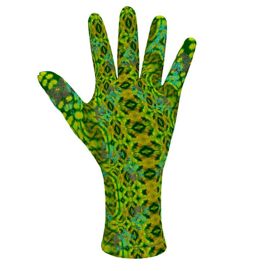 Fleece Gloves (Unisex)(WindSong Flower) RJSTH@Fabric#10 RJSTHS2021 RJS