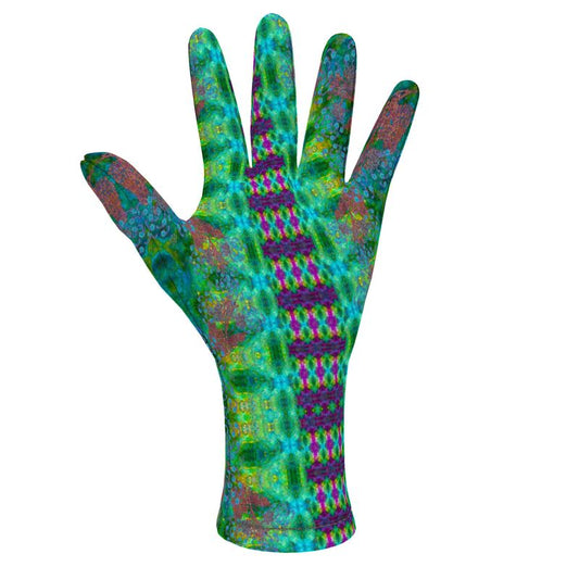 Fleece Gloves (Unisex)(WindSong Flower) RJSTH@Fabric#11 RJSTHS2021 RJS