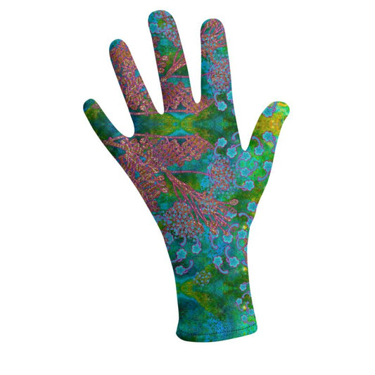 Lycra Gloves (Unisex)(WindSong Flower) RJSTH@Fabric#11 RJSTHS2023 RJS