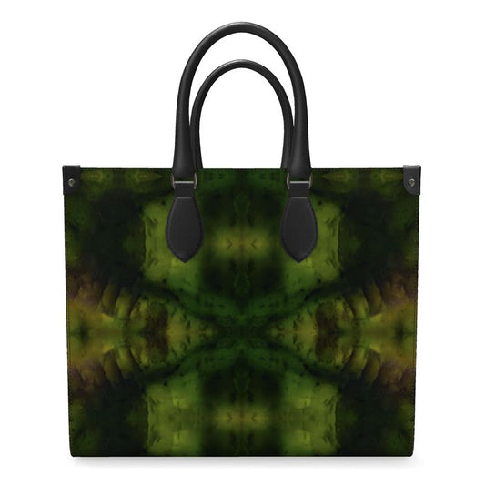 Leather Shoppers Bag (Tree Link Stripe) RJSTH@Fabric#7 RJSTHs2021 RJS