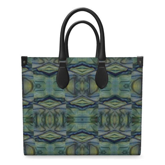 Leather Shoppers Bag (Tree Link Stripe) RJSTH@Fabric#9 RJSTHs2021 RJS