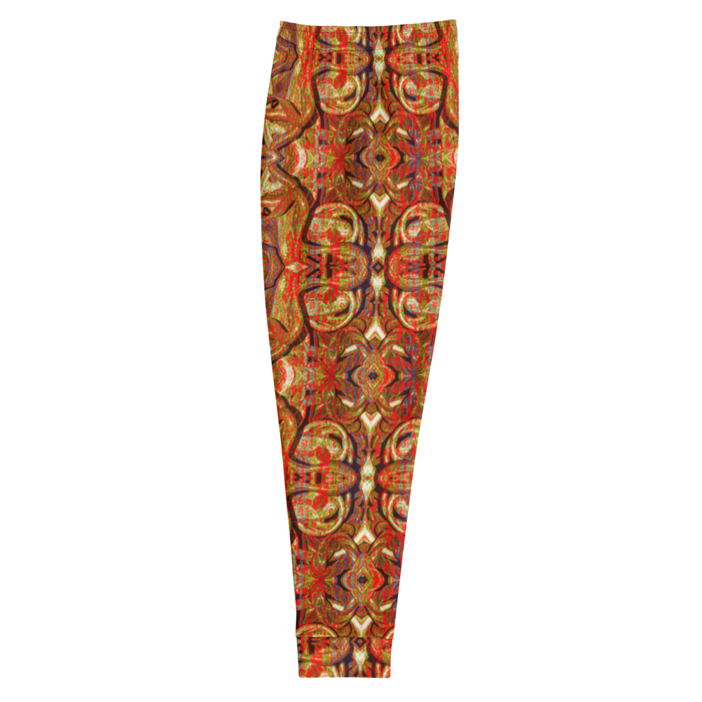 Hand Made, Print on Demand, Apparel & Accessories > Clothing > Activewear, Joggers, Sweatpants, River Jade Smithy, RJS, Travis Huffaker, RJSTH, 70% polyester, 27% cotton, 3% elastane, Slim fit, Cuffed legs, pockets, Elastic waistband, drawstring, Pure Candy Collection, GNHV8.2.1, orange, plum, hammered, copper, jewel, side