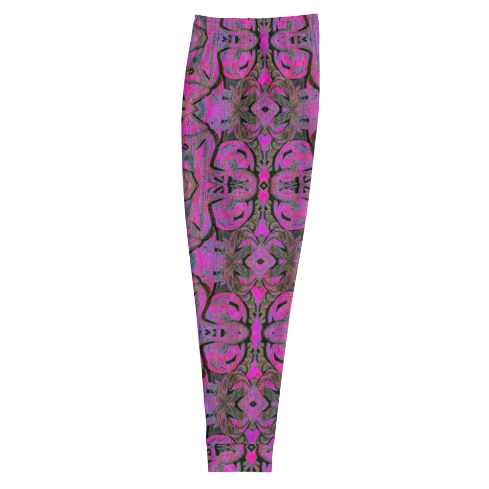 Hand Made, Print on Demand, Apparel & Accessories > Clothing > Activewear, Joggers, Sweatpants, River Jade Smithy, RJS, Travis Huffaker, RJSTH, 70% polyester, 27% cotton, 3% elastane, Slim fit, Cuffed legs, pockets, Elastic waistband, drawstring, Pure Candy Logo Pink, GNHV8.2.1, purple, pink, red, jeweled, hammered, copper, grail proof, side