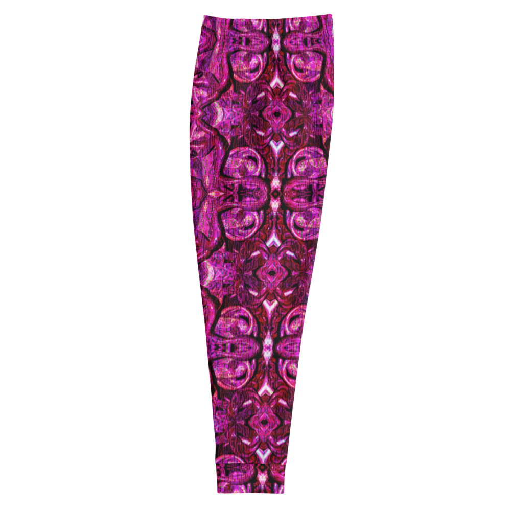 Hand Made, Print on Demand, Apparel & Accessories > Clothing > Activewear, Joggers, Sweatpants, River Jade Smithy, RJS, Travis Huffaker, RJSTH, 70% polyester, 27% cotton, 3% elastane, Slim fit, Cuffed legs, pockets, Elastic waistband, drawstring, Pure Candy Logo Pink, GNHV8.2.1, intricate, purple, pink, lilac, jewel, hammered, copper, grail proof, side