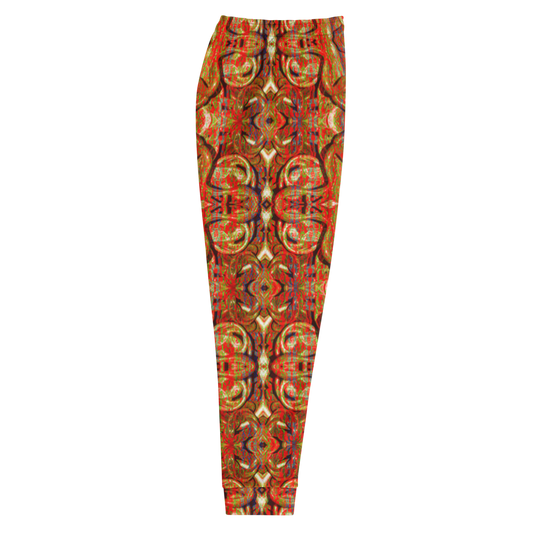 Hand Made, Print on Demand, Apparel & Accessories > Clothing > Activewear, Joggers, Sweatpants, River Jade Smithy, RJS, Travis Huffaker, RJSTH, 70% polyester, 27% cotton, 3% elastane, Slim fit, Cuffed legs, pockets, Elastic waistband, drawstring, Pure Candy Collection, GNHV8.2.1, orange, plum, hammered, copper, jewel, side