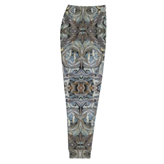 Hand Made, Print on Demand, Apparel & Accessories > Clothing > Activewear, Joggers, Sweatpants, River Jade Smithy, RJS, Travis Huffaker, RJSTH, 70% polyester, 27% cotton, 3% elastane, Slim fit, Cuffed legs, pockets, Elastic waistband, drawstring, Grail Night Hoard Collection, GNHV8.2, jeweled, hammered, copper, patina, side