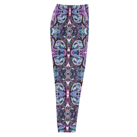 Hand Made, Print on Demand, Apparel & Accessories > Clothing > Activewear, Joggers, Sweatpants, River Jade Smithy, RJS, Travis Huffaker, RJSTH, 70% polyester, 27% cotton, 3% elastane, Slim fit, Cuffed legs, pockets, Elastic waistband, drawstring, Pure Candy Logo Collection Purple, GNHV8.2.1, Purple, jeweled, smith, art, side