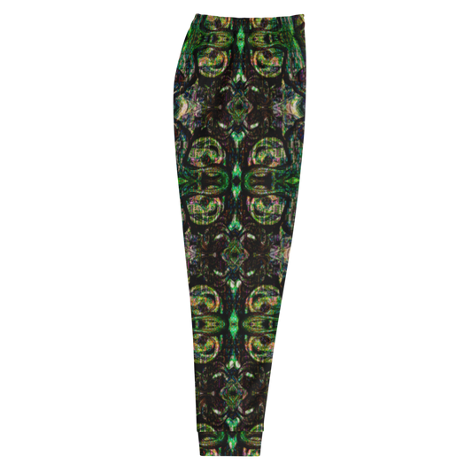 Hand Made, Print on Demand, Apparel & Accessories > Clothing > Activewear, Joggers, Sweatpants, River Jade Smithy, RJS, Travis Huffaker, RJSTH, 70% polyester, 27% cotton, 3% elastane, Slim fit, Cuffed legs, pockets, Elastic waistband, drawstring, Pure Candy Logo Collection Purple, GNHV8.2.1, Purple, green, tan, copper, patina, jeweled, smith, art, side