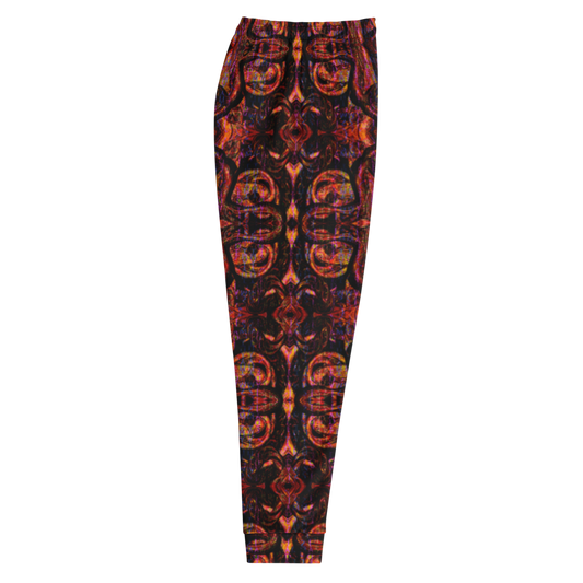 Hand Made, Print on Demand, Apparel & Accessories > Clothing > Activewear, Joggers, Sweatpants, River Jade Smithy, RJS, Travis Huffaker, RJSTH, 70% polyester, 27% cotton, 3% elastane, Slim fit, Cuffed legs, pockets, Elastic waistband, drawstring, Pure Candy Logo Blue, GNHV8.2.1, intricate, purple, blue, orange, jewel, side