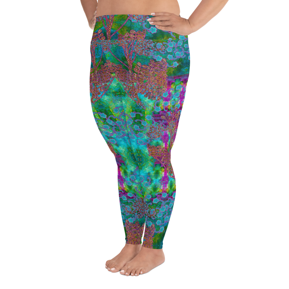 Leggings (Plus Size)(WindSong Flower) RJSTH@Fabric#11 RJSTHW2021 RJS