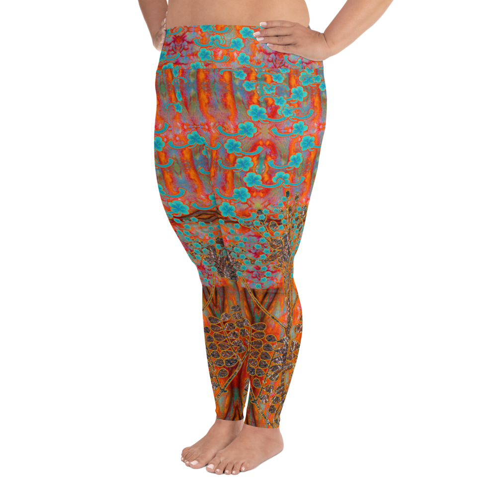 Leggings (Plus Size)(WindSong Flower) RJSTH@Fabric#12 RJSTHW2021 RJS