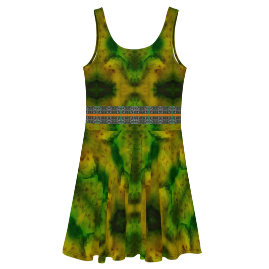 Fitted Skater Dress (Her/Muliebris)(Tree Link Stripe) RJSTH@Fabric#3 RJSTHS2021 RJS