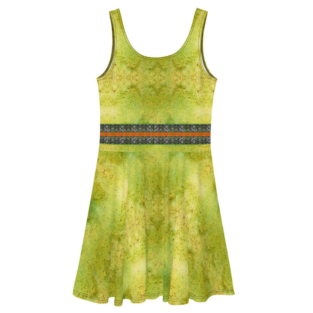 Fitted Skater Dress (Her/Muliebris)(Tree Link Stripe) RJSTH@Fabric#2 RJSTHS2021 RJS