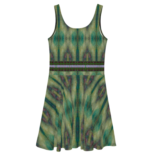 Fitted Skater Dress (Her/Muliebris)(Tree Link Stripe) RJSTH@Fabric#4 RJSTHS2021 RJS