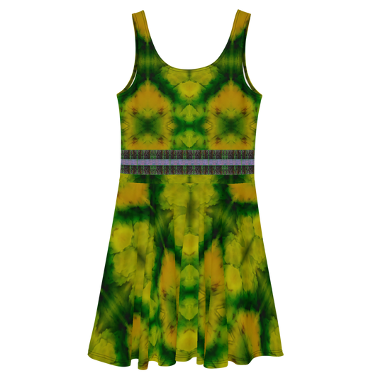 Fitted Skater Dress (Her/Muliebris)(Tree Link Stripe) RJSTH@Fabric#5 RJSTHS2021 RJS