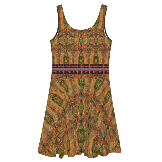 Fitted Skater Dress (Her/Muliebris)(Tree Link Stripe) RJSTH@Fabric#6 RJSTHS2021 RJS