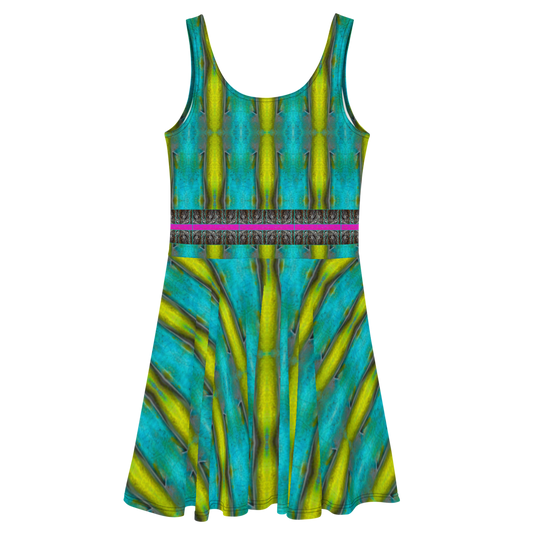 Fitted Skater Dress (Her/Muliebris)(Tree Link Stripe) RJSTH@Fabric#8 RJSTHS2021 RJS