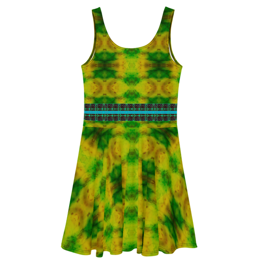 Fitted Skater Dress (Her/Muliebris)(Tree Link Stripe) RJSTH@Fabric#10 RJSTHS2021 RJS