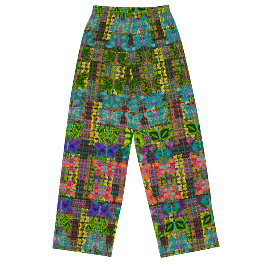 Wide-Leg Pants (Unisex)(Butterfly Glade Tree Link Pride Stripes) RJSTHS2022 RJS