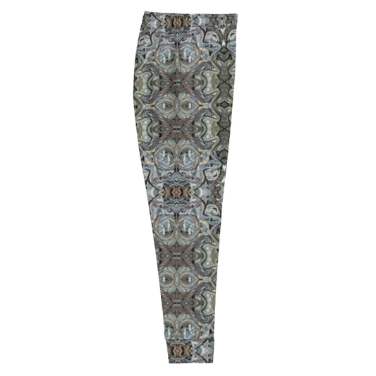 Hand Made, Print on Demand, Apparel & Accessories > Clothing > Activewear, Joggers, Sweatpants, River Jade Smithy, RJS, Travis Huffaker, RJSTH, 70% polyester, 27% cotton, 3% elastane, Slim fit, Cuffed legs, pockets, Elastic waistband, drawstring, Grail Night Hoard Collection, GNHV8.2, jeweled, hammered, copper, patina, side