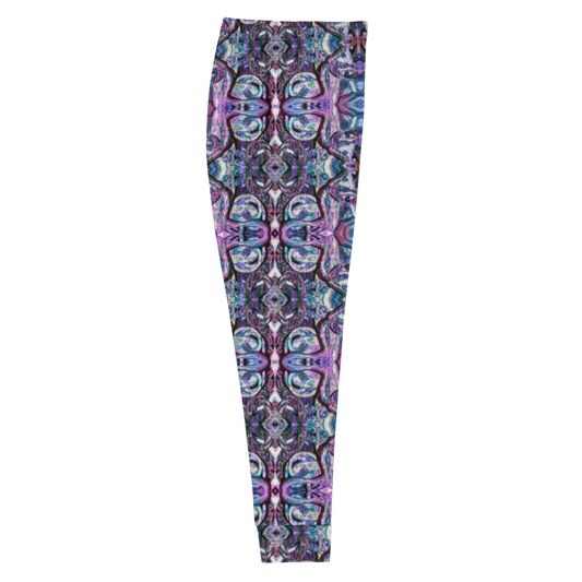 Hand Made, Print on Demand, Apparel & Accessories > Clothing > Activewear, Joggers, Sweatpants, River Jade Smithy, RJS, Travis Huffaker, RJSTH, 70% polyester, 27% cotton, 3% elastane, Slim fit, Cuffed legs, pockets, Elastic waistband, drawstring, Pure Candy Logo Collection Purple, GNHV8.2.1, Purple, jeweled, smith, art, side