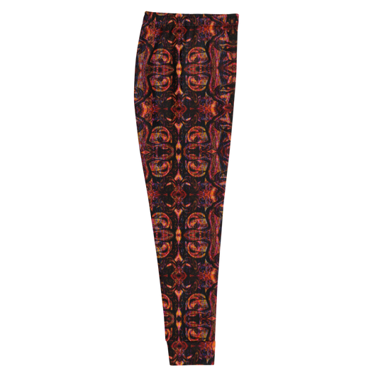 Hand Made, Print on Demand, Apparel & Accessories > Clothing > Activewear, Joggers, Sweatpants, River Jade Smithy, RJS, Travis Huffaker, RJSTH, 70% polyester, 27% cotton, 3% elastane, Slim fit, Cuffed legs, pockets, Elastic waistband, drawstring, Pure Candy Logo Blue, GNHV8.2.1, intricate, purple, blue, orange, jewel, side