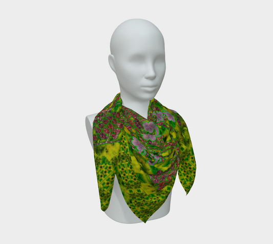 Silk Art Scarf (Vitta Serica Artis)(WindSong Flower) RJSTH@Fabric#5 RJSTHS2026 RJS