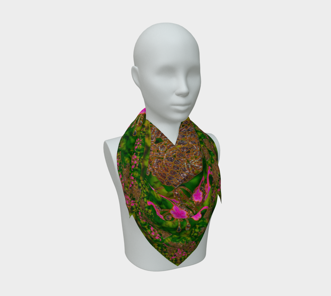 Silk Art Scarf (Vitta Serica Artis)(WindSong Flower) RJSTH@Fabric#7 RJSTHS2026 RJS