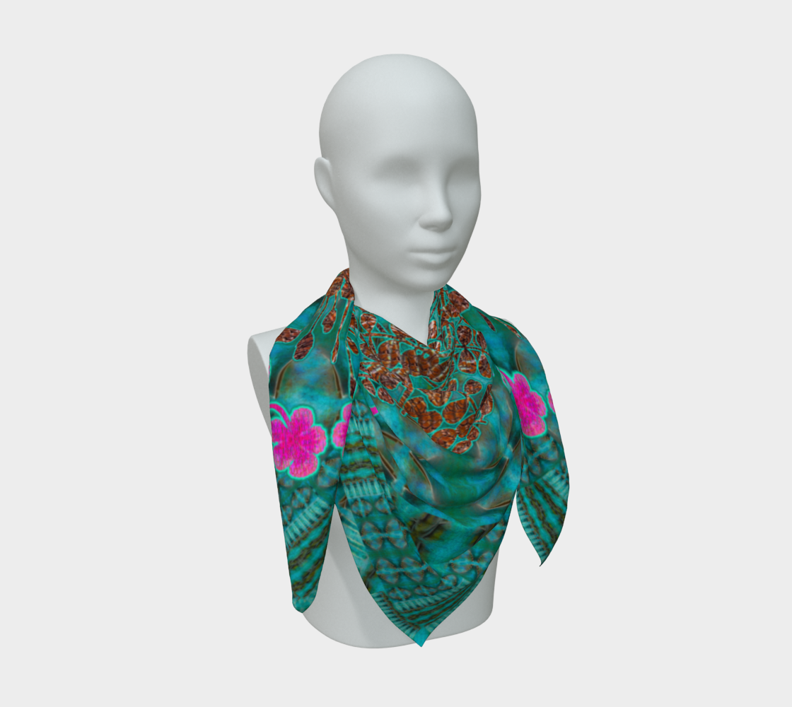 Silk Art Scarf (Vitta Serica Artis)(WindSong Flower) RJSTH@Fabric#8 RJSTHS2026 RJS