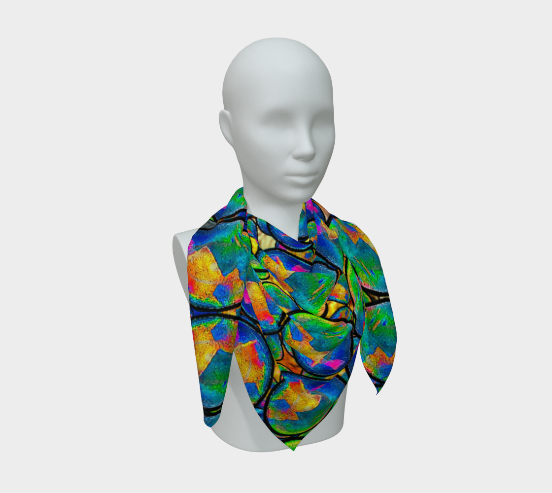 Silk Art Scarf (Vitta Serica Artis)(Opal Skies Cantus Primus) RJSTHW2026 RJS