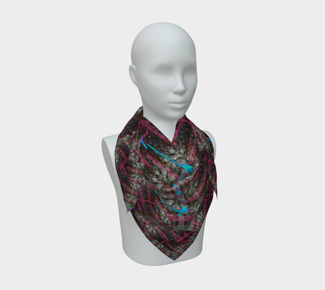 Silk Art Scarf (Vitta Serica Artis)(Rind#11 Tree Link Blue Logo) RJSTH@Fabric#11 RJSTHW2026 RJS