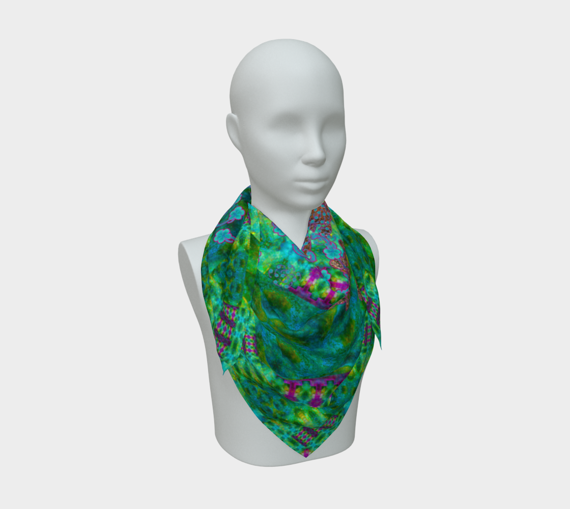 Silk Art Scarf (Vitta Serica Artis)(WindSong Flower) RJSTH@Fabric#11 RJSTHS2026 RJS