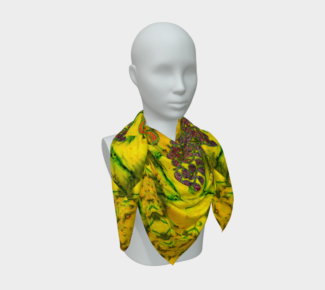 Silk Art Scarf (Vitta Serica Artis)(WindSong Flower) RJSTH@Fabric#1 RJSTHS2026 RJS
